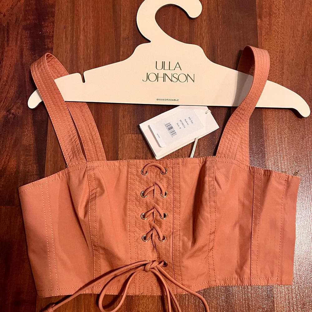 Ulla Johnson lace-up crop top